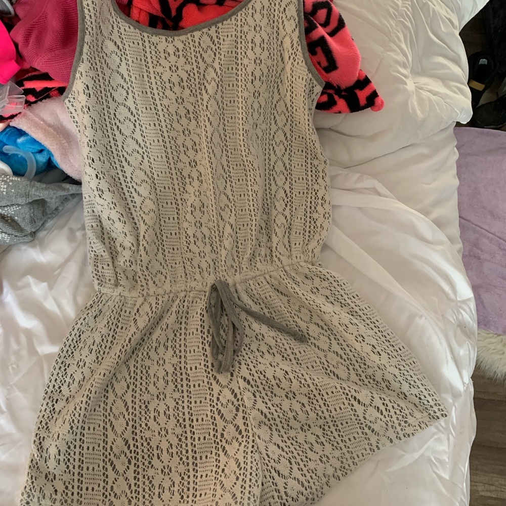 Grey and white summer romper